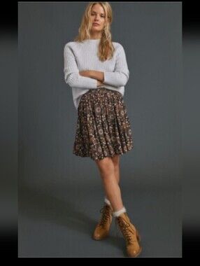 Anthropologie Porridge Karina Mini Skirt